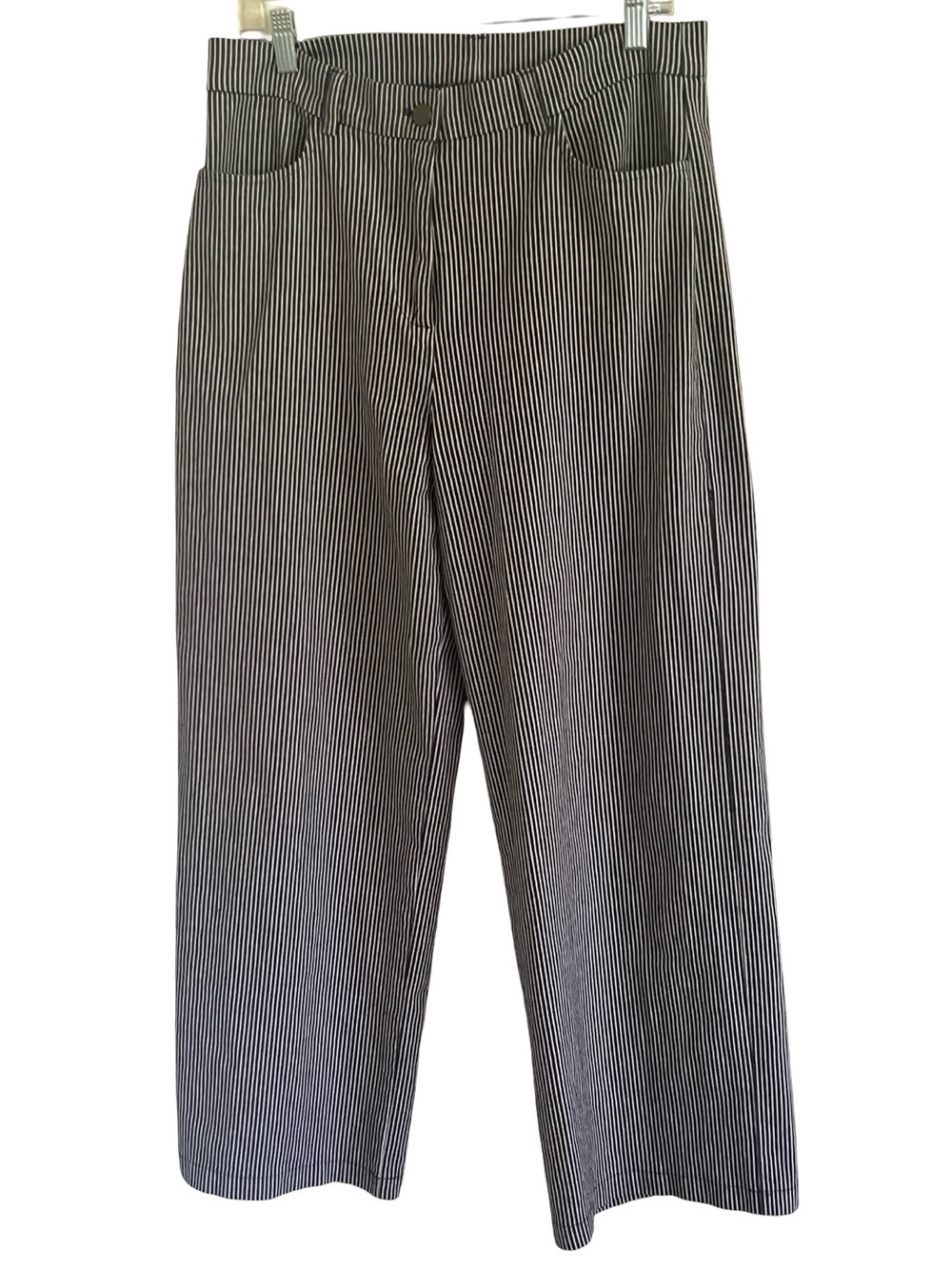 Loup Toni Wide Ankle Pants in Blue Stripe XL